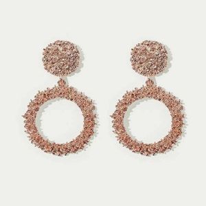 3/$30 Rose Gold Textured Hoop Earrings